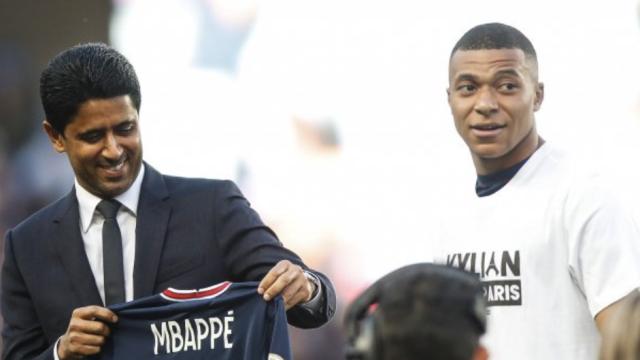 Nasser Al-Khelaïfi y Kylian Mbappé