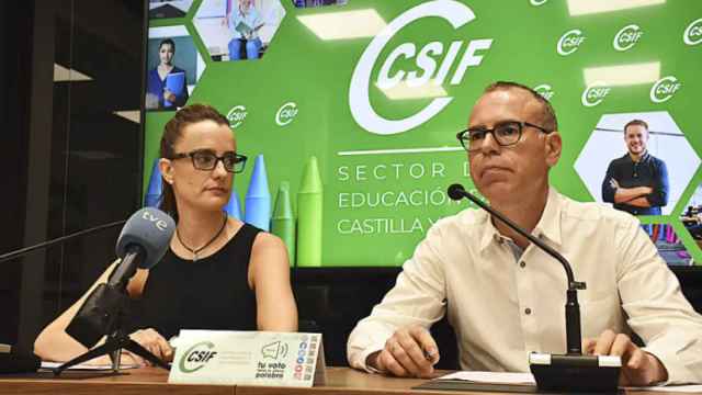 Isabel Madruga y Mariano González, representantes del sector de Educación de CSIF en Castilla y León.