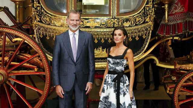 Los reyes Felipe VI y Letizia, en la inauguración de la Galería de las Colecciones Reales, este martes. Foto: EFE/ Borja Sánchez-Trillo