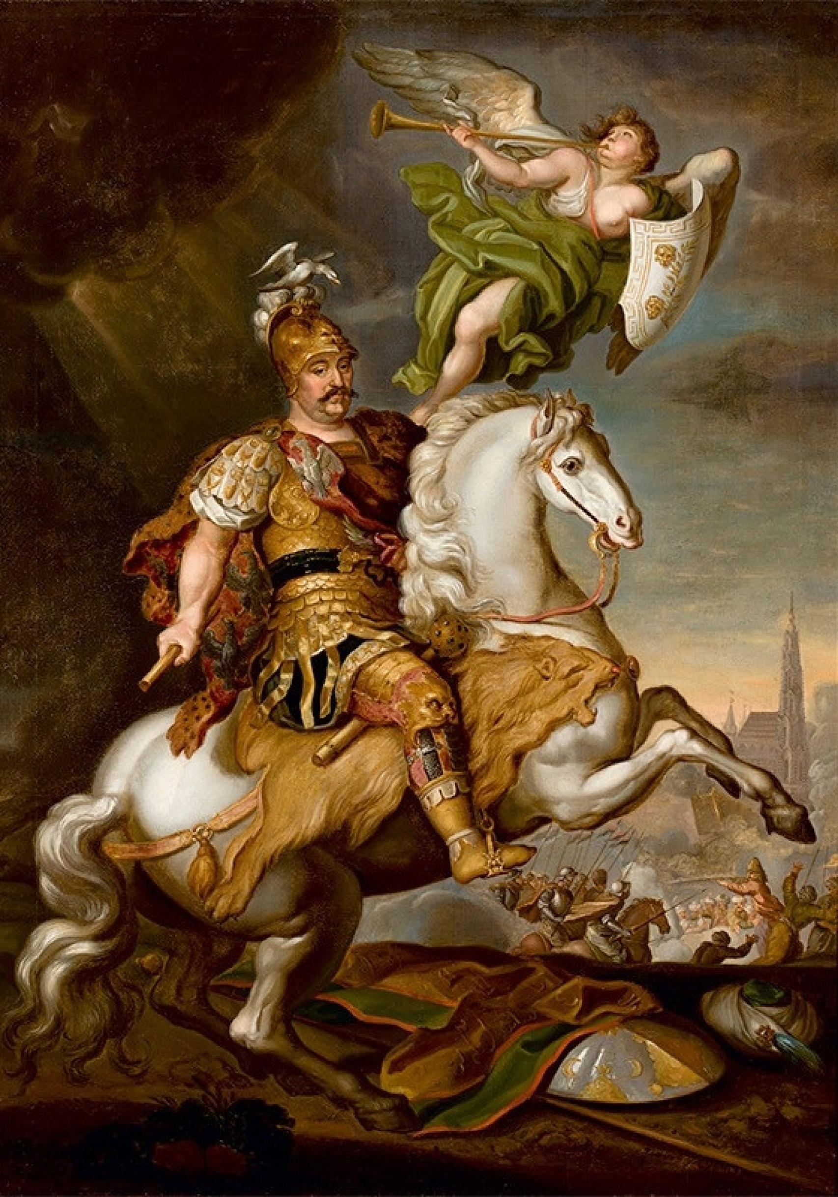 Jan III Sobieski durante el asedio de Viena.