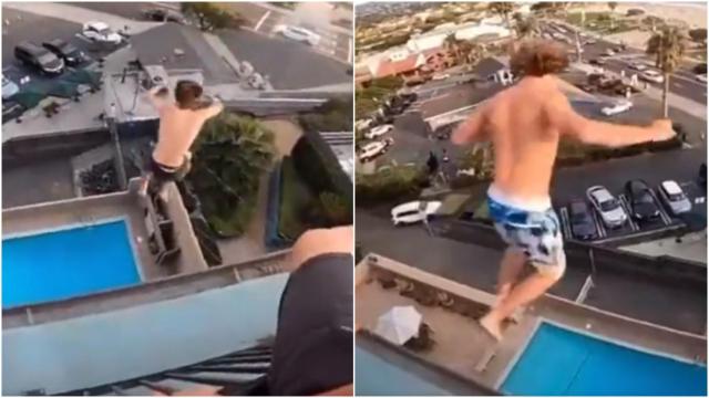 Jóvenes se graban haciendo 'balconing' y suben el vídeo a redes sociales.