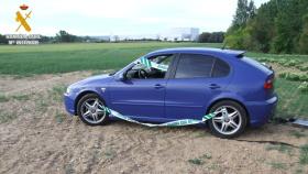 El coche que habían robado y fue localizado por la Guardia Civil