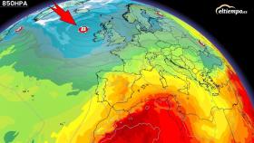 La borrasca sobre las islas británicas que enviará lluvias a España. ElTiempo.es.