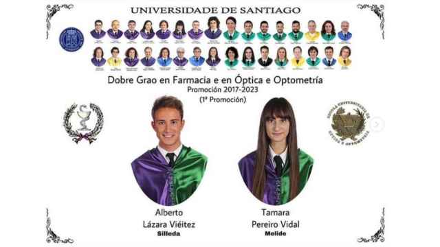 Orla de los estudiantes del grado de Farmacia y Óptica en la Universidad de Santiago de Compostela.