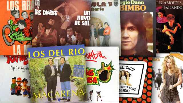 Carátulas de 'La Macarena', de Los del Río; 'Eva María', de Fórmula V; 'Aserejé', de Las Ketchup, y otras canciones del verano.
