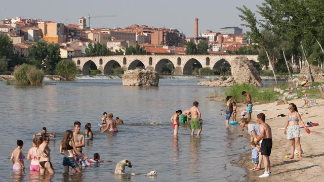 Imagen de la playa de Los Pelambres, en Zamora.