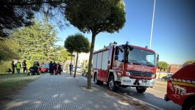 Efectivos de Bomberos del Ayuntamiento de León y también de Sacyl en el lugar