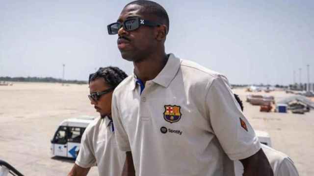 Ousmane Dembélé, en un viaje con el FC Barcelona