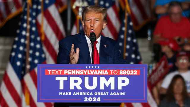 Donald Trump habla durante un acto de campaña en Erie (Pensilvania), el pasado 29 de julio.