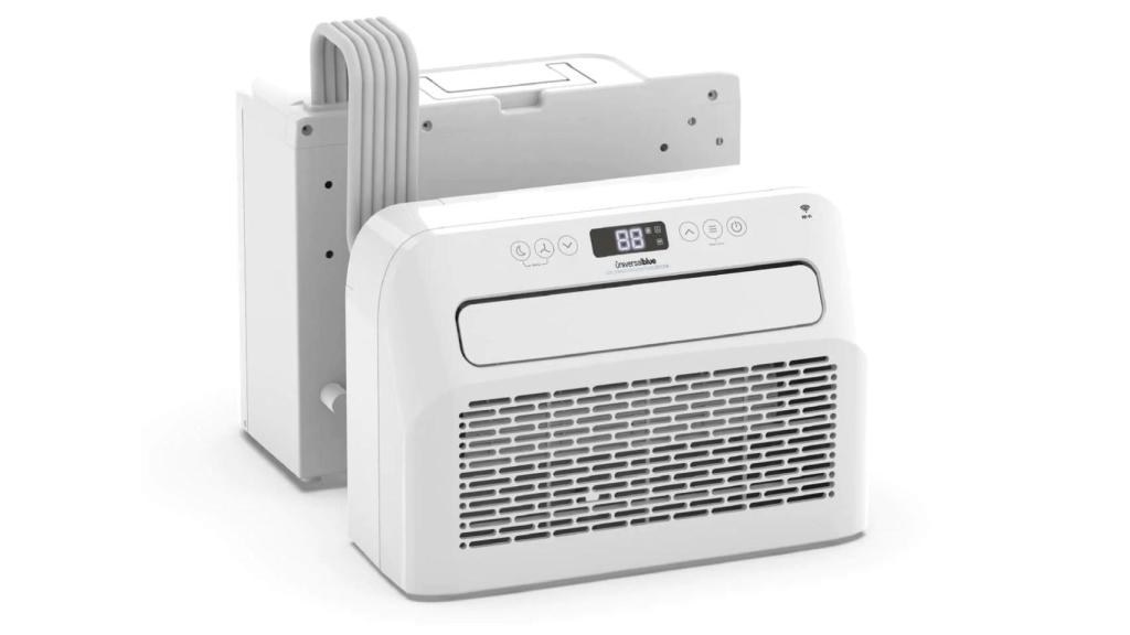 El aire acondicionado portátil para colocar sin instalación en la