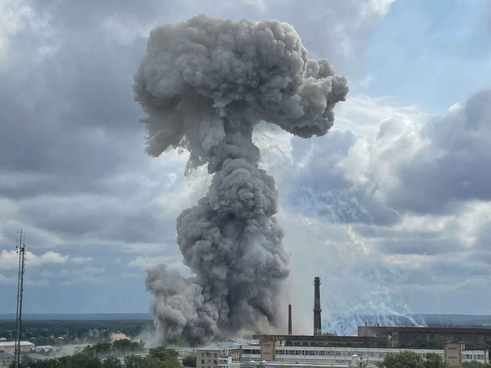 Imágenes de la explosión en una región cercana a Moscú.