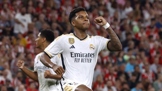 Rodrygo celebra su gol frente al Athletic.