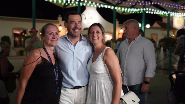 Juanma Moreno en la Feria de Málaga 2023.