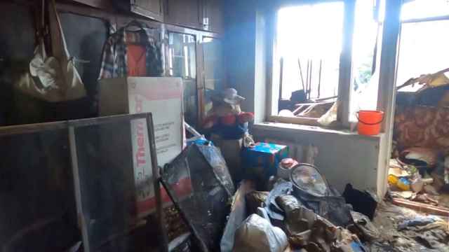 Interior de una vivienda tras el bombardeo ruso en Jersón.