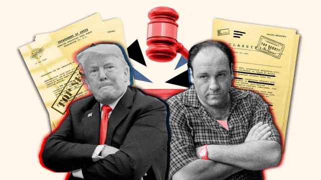 Donald Trump y Tony Soprano con la Ley RICO de fondo.