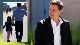 El exlíder de Ciudadanos Albert Rivera en un fotomontaje de EL ESPAÑOL junto a su hija mayor, Daniela.