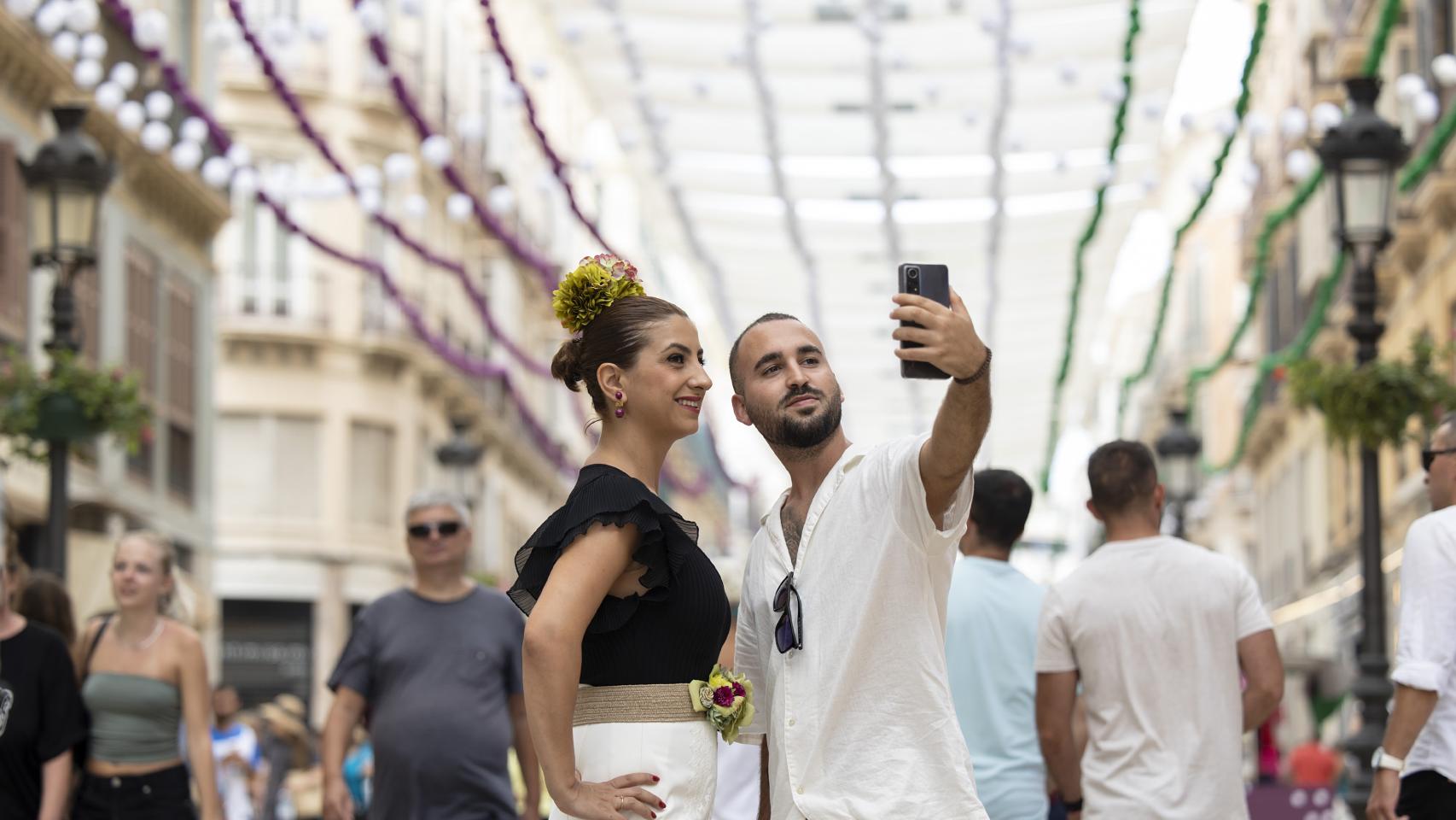 La Feria en el Centro de Málaga.