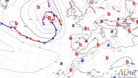 El mapa con la nueva mas de aire cálido que podría llegar a España.