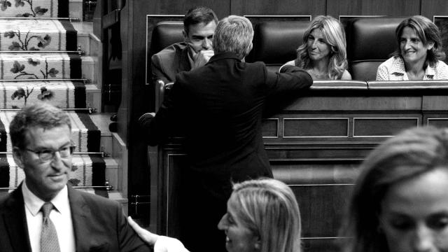 El presidente del Gobierno en funciones y secretario general del PSOE, Pedro Sánchez, durante la Sesión Constitutiva de la XV Legislatura en el Congreso de los Diputados.