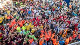 Cientos de personas el pasado jueves en el chupinazo de las fiestas de Marchamalo.