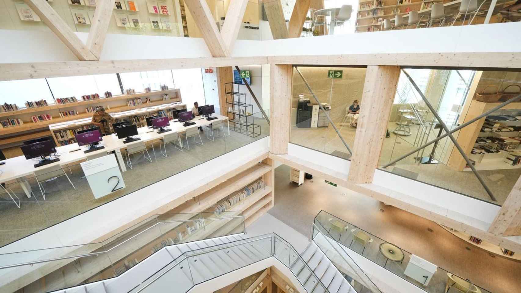 Vista de la Biblioteca García Márquez de Barcelona. (EFE/Alejandro García)