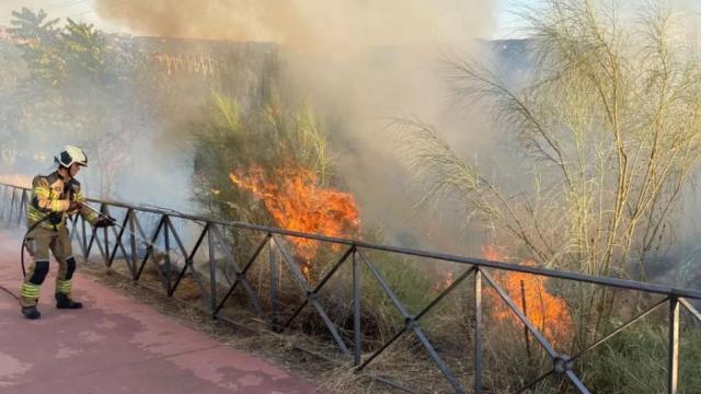 Incendio en Toledo. Foto: Bomberos del Ayuntamiento de Toledo.