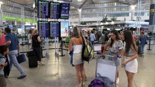 Salida de pasajeros en el aeropuerto de Málaga