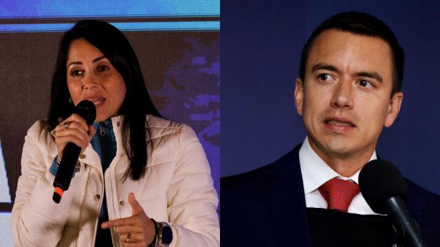 La correísta Luisa González y el empresario Daniel Noboa.