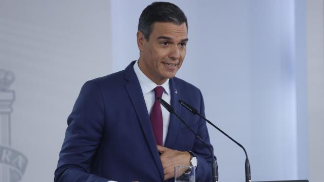 Pedro Sánchez, durante la rueda de prensa posterior al Consejo de Ministros.