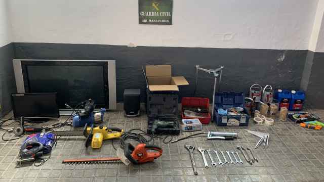 Objetos robados. Foto: Guardia Civil.