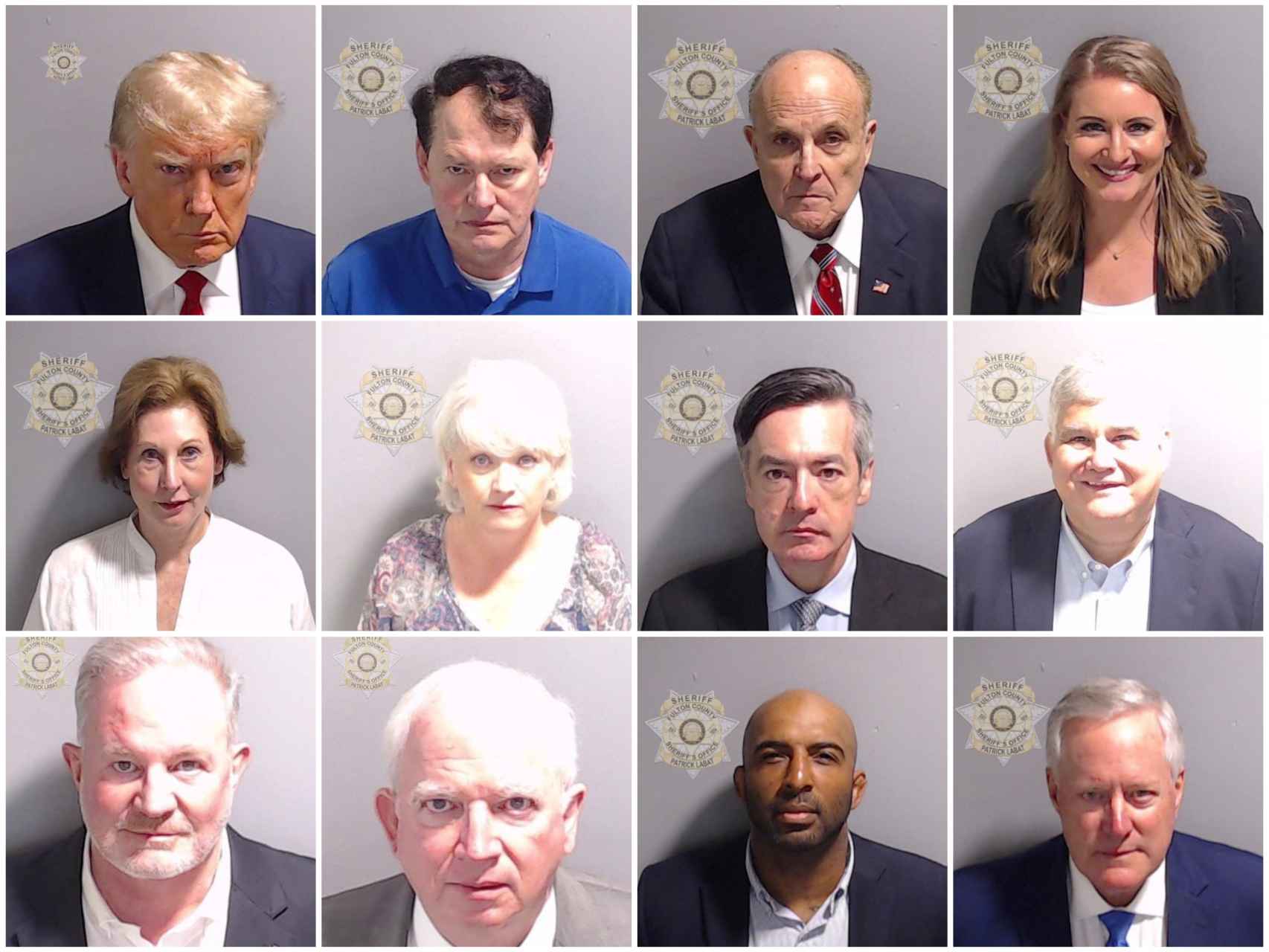 Imagen de las 11 de las 18 personas fichadas por amañar las elecciones presidenciales de EEUU.