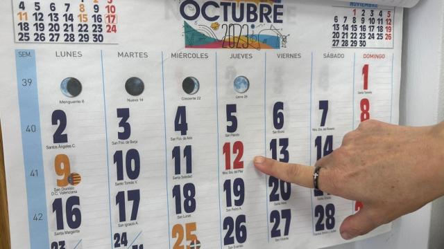 Calendario de octubre de 2023