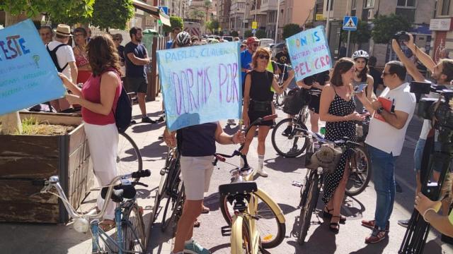 Un momento de una protesta en José María Buck el pasado verano.