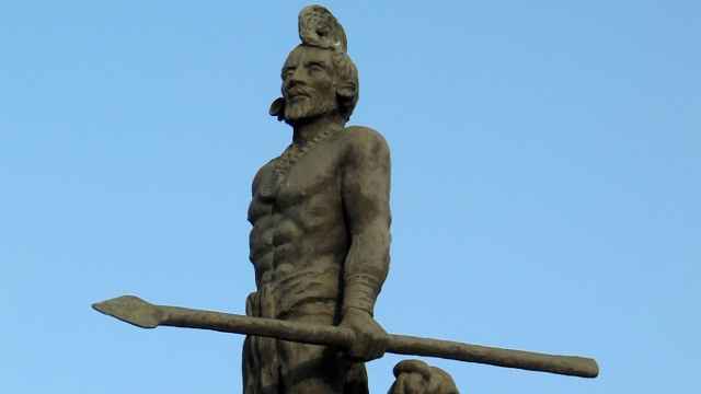Estatua en México a Gonzalo Guerrero.