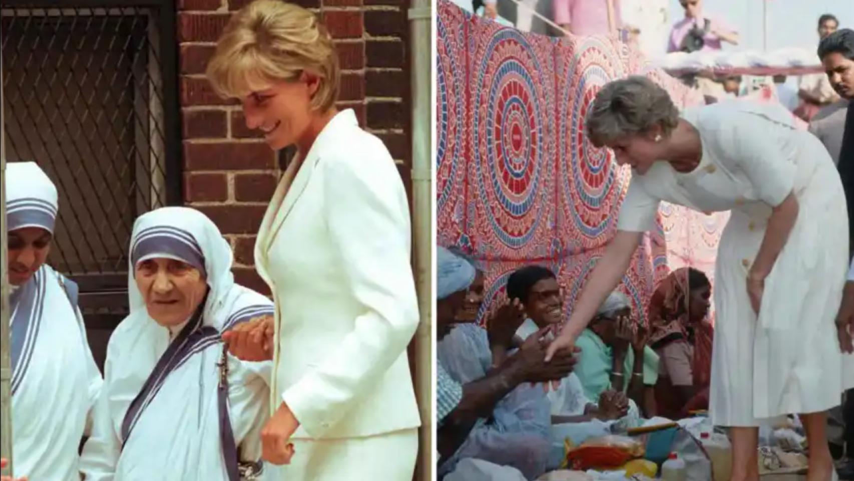 La princesa fue conocida como la primera activista royal que daba la mano.