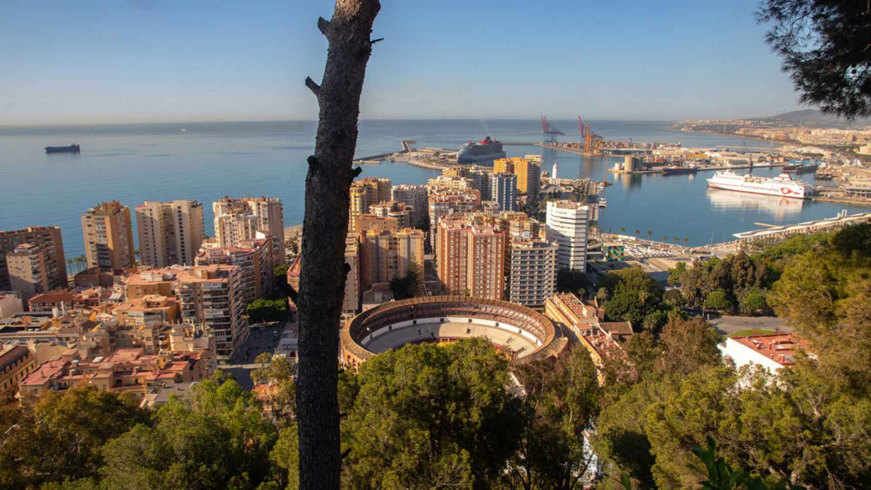 Vistas desde el Mirador de Gibralfaro (Málaga)