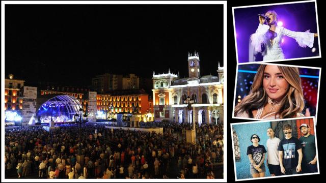 La Plaza Mayor de Valladolid abarrotada con Ana Torroja, Lola Índigo y La la Love You a la derecha