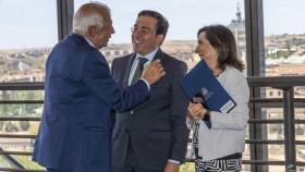 Josep Borrell, José Manuel Albares y Margarita Robles, este jueves en Toledo.