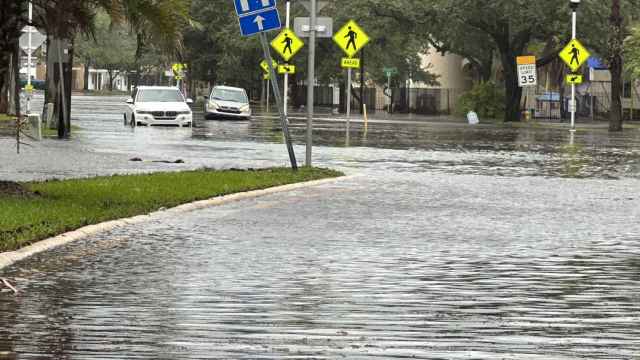 Una calle de Tampa afectada por el huracán Idalia