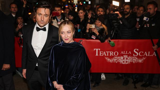 Andrea Giambruno y Giorgia Meloni.