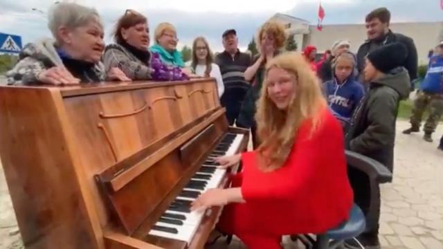 Valentina Lisitsa en Mariúpol.