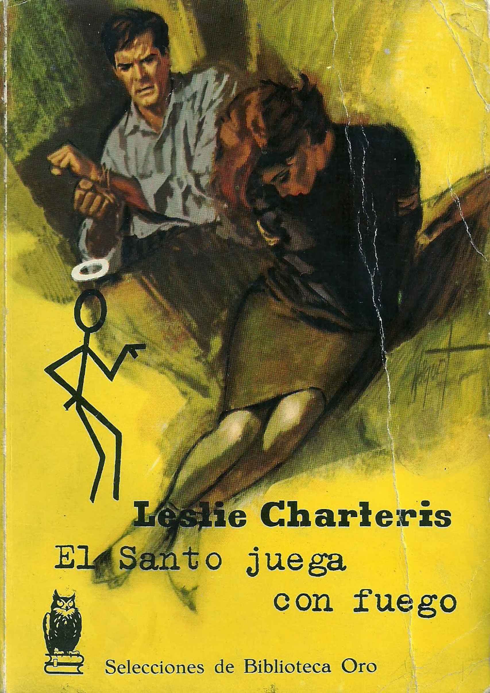 Portada de una edición española de El Santo juega con fuego, Simon Templar contra el capitalismo fascista.