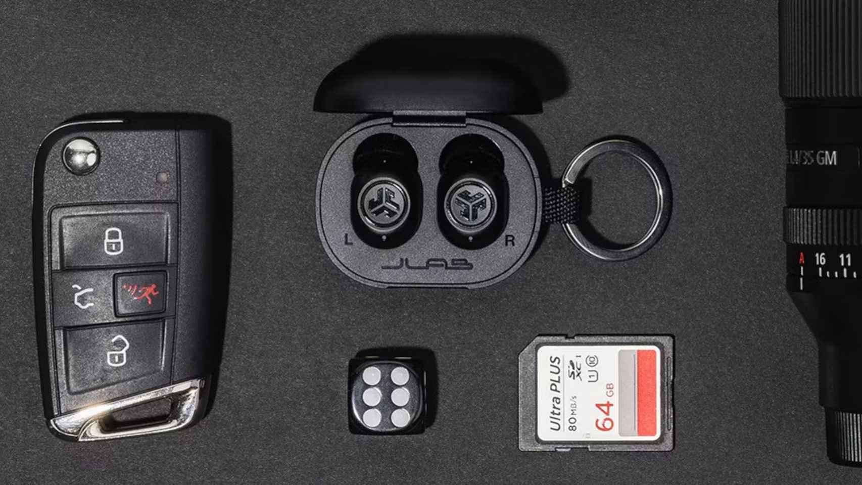 JBuds Mini are smaller than a car remote