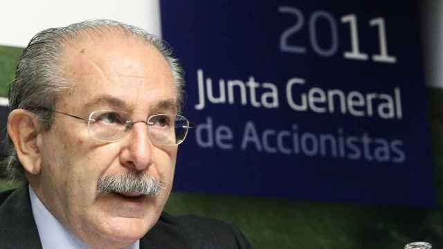 Luis del Rivero, en la Junta de Accionistas de Sacyr de 2011, año en el que fue destituido como presidente de la constructora.
