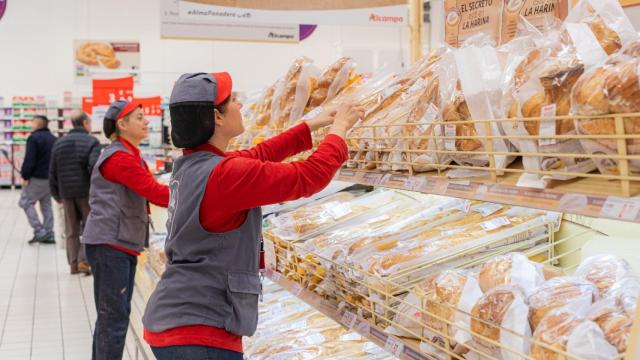 Alimentos del supermercado y fibra.