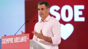 Pedro Sánchez, en el mitin de Málaga