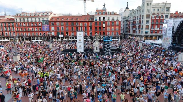 Plaza Mayor de Valladolid durante el pregón