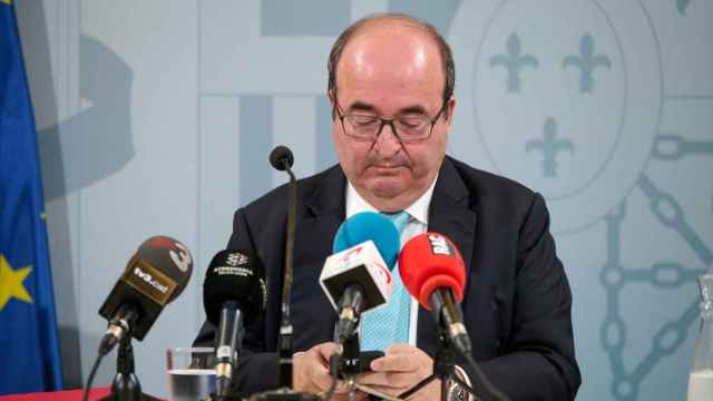 Miquel Iceta, ministro de Cultura y Deportes, en la rueda de prensa tras la resolución del TAD del 'caso Rubiales'