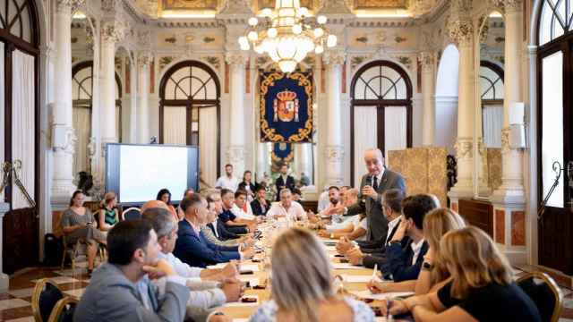 Imagen de la reunión de alcaldes en el Ayuntamiento de Málaga.