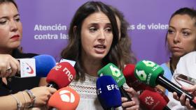 La ministra de Igualdad en funciones, Irene Montero, este miércoles. en las instalaciones del 016.